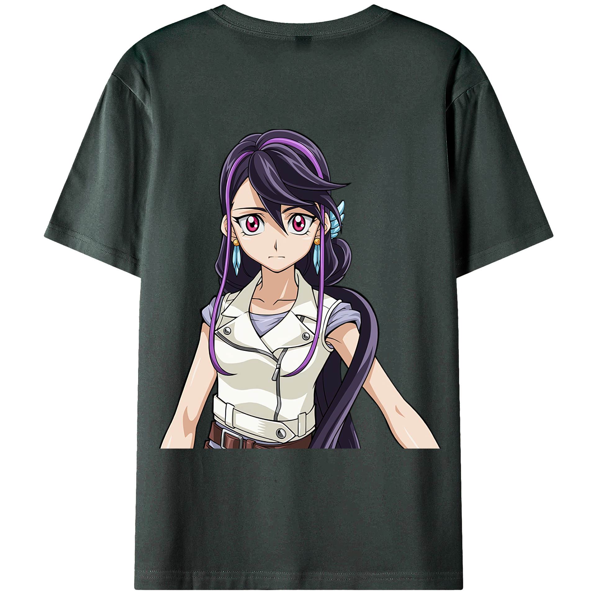 （画像用） 遊☆戯☆王 Yu-Gi-Oh! 綿100％ メンズ半袖Tシャツ（バックプリント） 通気性